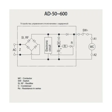 83391614002 | Устройство управления отключением с задержкой AD-100, для MC 130a-225a, управление 100…240В AC, LSis