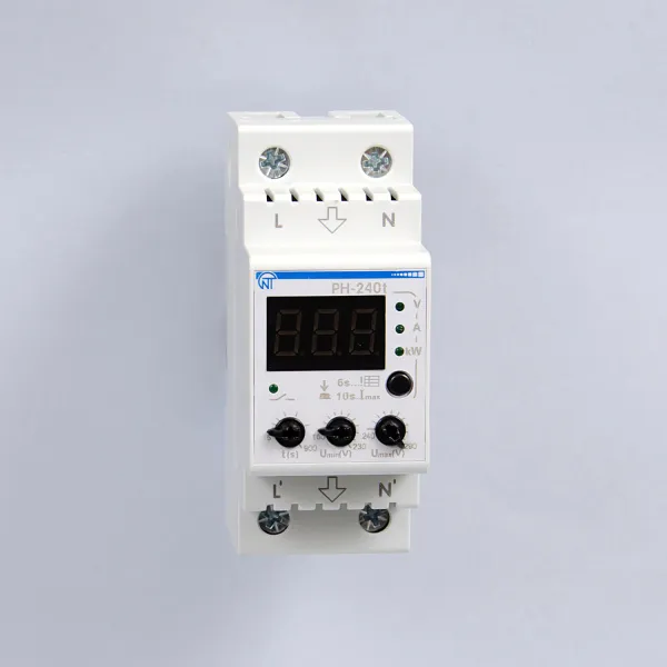 РН-240t | Реле напряжения однофазное 220В 40А с термозащитой и ограничение тока, Новатек