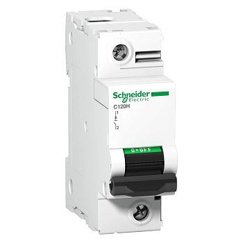 A9N18489 | Автоматический выключатель Acti9 C120H  1п 63А, кривая D, 15кА, Schneider Electric
