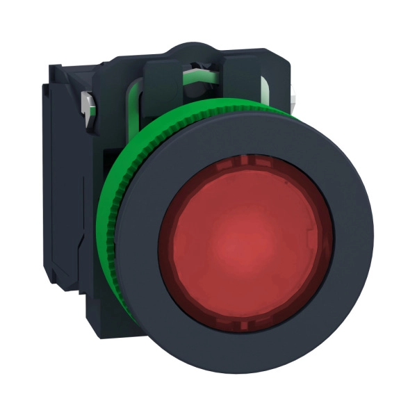 XB5FW34B5 | Кнопка с подсветкой 24В AC/DC, с возвратом, 1НО+1НЗ, красный, Schneider Electric