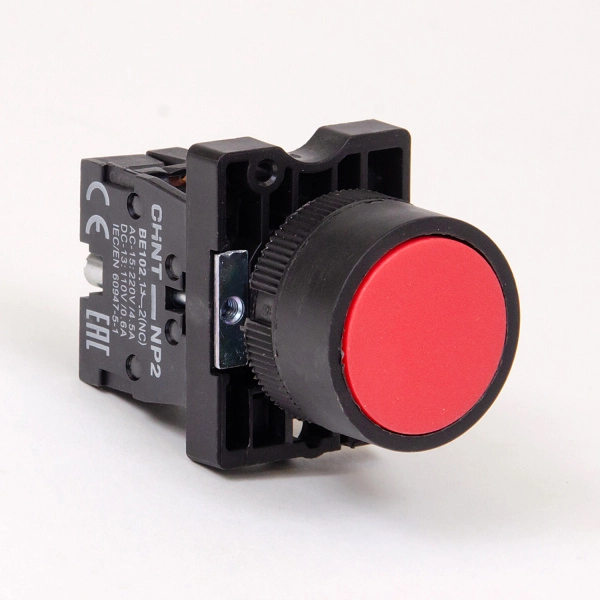574089 | Кнопка NP2-EA42 красная 1НЗ, IP40 пластик, Chint