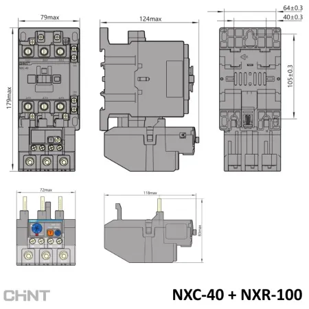 837124 | Тепловое реле NXR-100 37А-50А, Chint