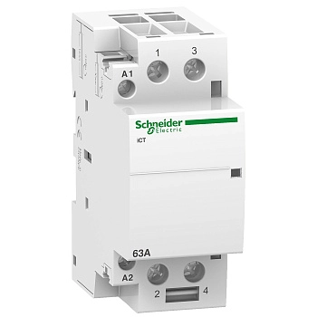 A9C20162 | Модульный контактор, серия iCT, 2НО, 63А, управление 24В AC, Schneider Electric