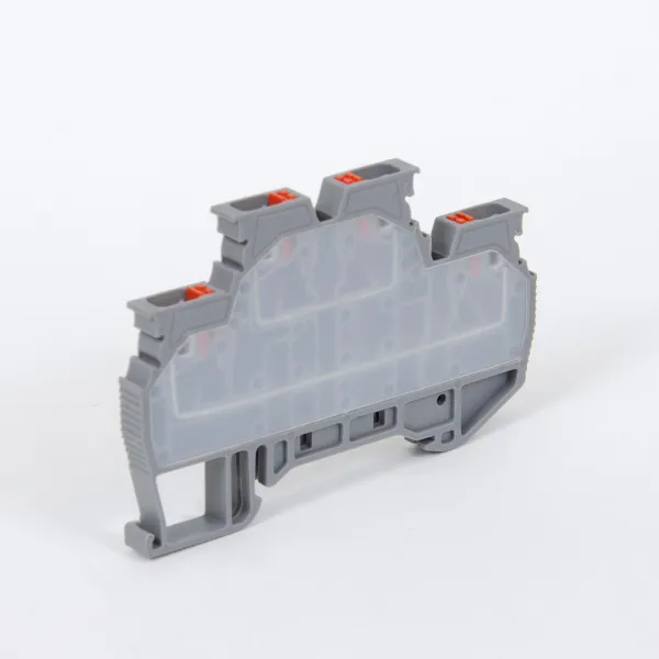 1020441 | Клеммник 2-х ярусный пружинный быстрозажимной (Push in), 2,5 мм.кв. (серый),1782, Onka