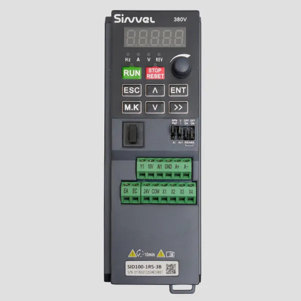 SID100-1R5-3B | Преобразователь частоты SID100, 1,5кВт - 150%, 3ф 380В, тормозной модуль, Sinvel