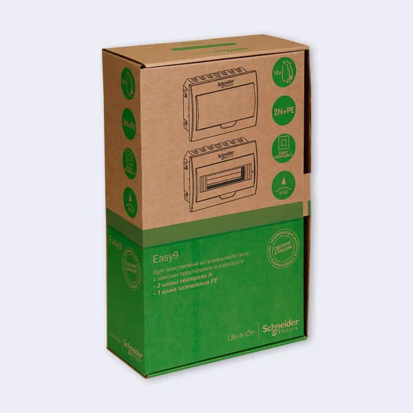 EZ9E118S2FRU | City9 Box корпус встраиваемый с проз. дв. 1ряд/18мод, Systeme Electric