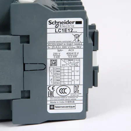 LC1E1201M5 | Контактор, серия EasyPact TVS, 3P, 12А, 1НЗ, управление 220В AC, Schneider Electric
