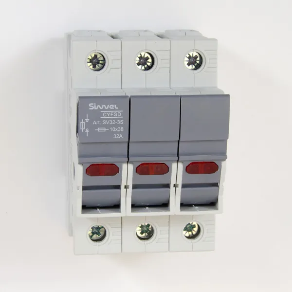 SV32-3S | Модульный ПВР, 32 А, 3Р, для 10х38мм, LED, 690 B AC/ 250 B DC, Sinvel 