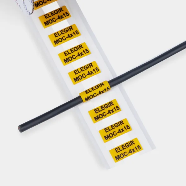 22004611  | Маркер овальный MOC-4-15-Y желтый (рул. 550 шт.), Elegir 