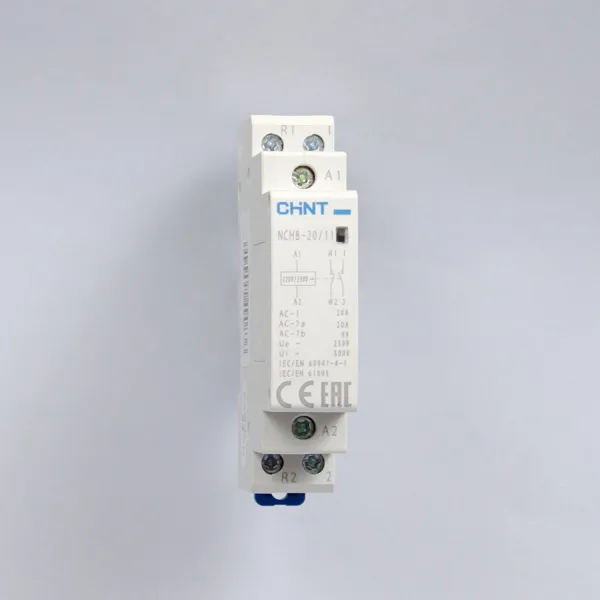 256052 | Контактор модульный NCH8-20/11 20А 1НЗ+1НО AC 220/230В, 50Гц, Chint