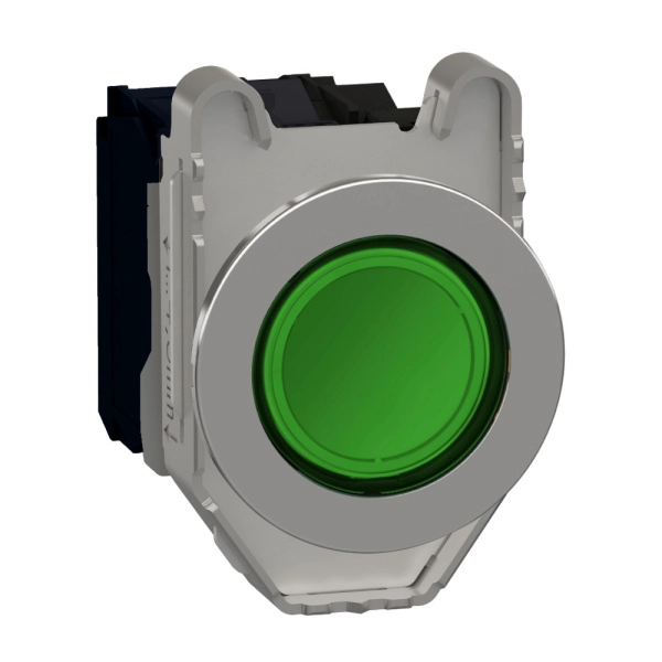 XB4FW33B5 | Кнопка с подсветкой 24В AC/DC с возвратом, зелёная, 1НО+1НЗ, Schneider Electric