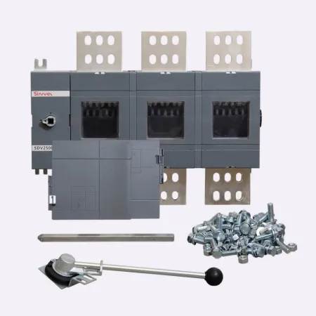 SDV2500-3SH | Выключатель-разъединитель, 2500 А, 3Р, видимый разрыв, межпол расст 140мм, шток 280мм, Метал ручка, Sinvel