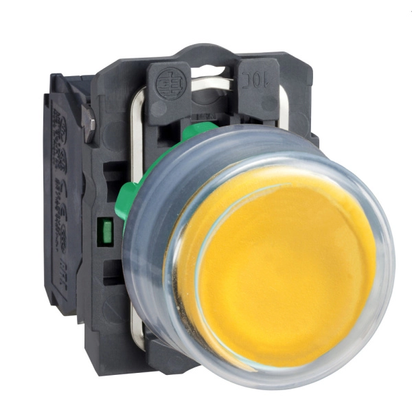 XB5AP51 | Кнопка с колпачком без подсветки, с возвратом, 1НО, жёлтая, Schneider Electric
