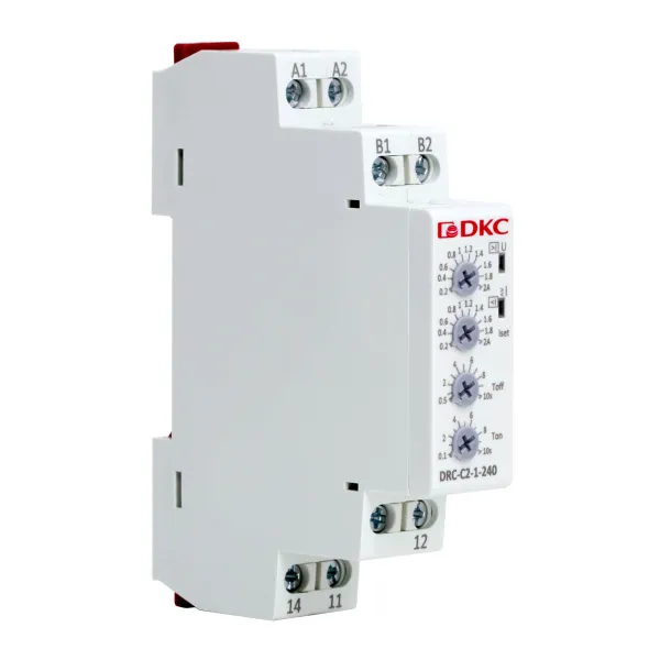 dkcDRC-C2-1-240 | Реле контроля тока, тип DRC, 0.2-2А, конфигурация контакта 1CO, 24-240 AC/DC, DKC