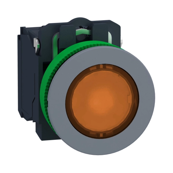 XB5FW35B5C0 | Кнопка с подсветкой 24В AC/DC, с возвратом, 1НО+1НЗ, жёлтая, C0, Schneider Electric