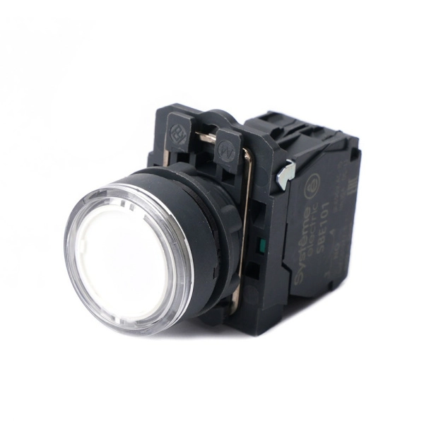 SB5AW31M1 | Кнопка белая, пластик, 230-240В AC, 1НО, Systeme Electric