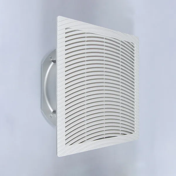 Вентилятор с фильтром 550/600 м3/ч, 220-240В AC, 50/60 Гц, 325х325мм, вырез 291x291мм, цвет RAL7035