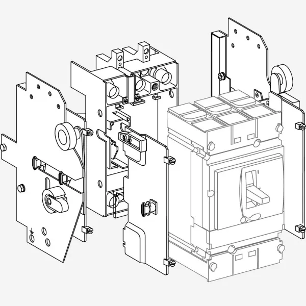 SPC-DOK4-04-06 | КОМПЛЕКТ ВЫКАТНОГО ИСПОЛНЕНИЯ 4P (400-630), Systeme Electric