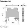 1010219 MTK 1,5/2,5 | Клеммник на DIN-рейку 1,5-2,5мм.кв.,(земля), 1291, Onka 