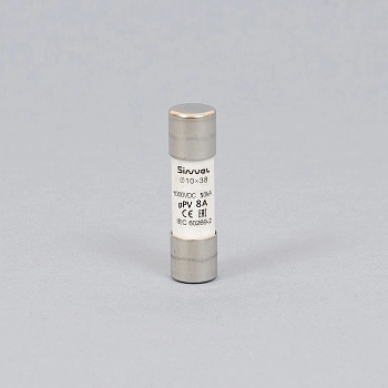 SV1038H-8 | Плавкая вставка 8 А, gPV, 10х38 мм, 1000 B DC, Sinvel 