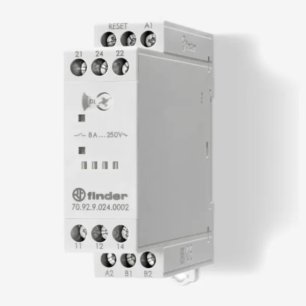 709282300002 | Термисторное реле (PTC); с/без память отказов; питание 230В АС; выход 2СO 8A; ширина 22.5мм; степень, Finder