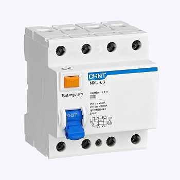 280787 | УЗО NXL-63 4P 63А 30мА 6кА тип AC, Chint