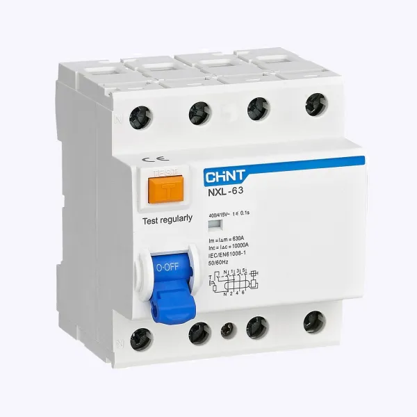 280786 | УЗО NXL-63 4P 40А 30мА 6кА тип AC, Chint