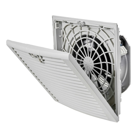 Вентилятор с фильтром 380/550 м3/ч, 200-240В AC, Flip 323х323мм, вырез 292x292мм, RAL7035