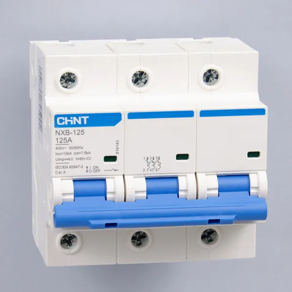 816143 | Автоматический выключательNXB-125 3P 125А 10кА характеристика C, Chint