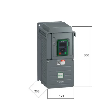 ATV610D15N4 | Преобразователь частоты, серия ATV610, 11/15 кВт, 23,5/31,7 А, перегрузка 150/110 %, 380 В, Schneider Electric