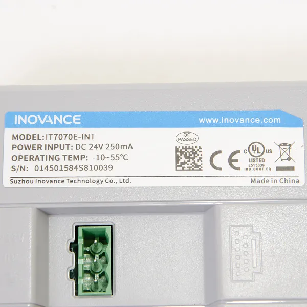 IT7070E | HMI 7 дюймов, LCD экран, разр. 800*480, цветность 24бит , 24В DC, 2 x RS485, 1 x RS232, 1 x USB mini, Inovance