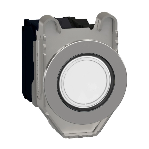 XB4FW31B5 | Кнопка с подсветкой 24В AC/DC с возвратом, белая, 1НО+1НЗ, Schneider Electric