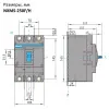 264755 | Автоматический выключатель NXMS-250F/3P 250А 36кА с электронным расцепителем, Chint