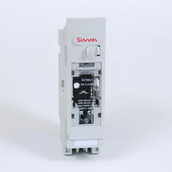 SV160-1 | Горизонтальный ПВР, 160 A, 000, 1P,  хомутные зажимы 1,5-50 мм2, Sinvel 