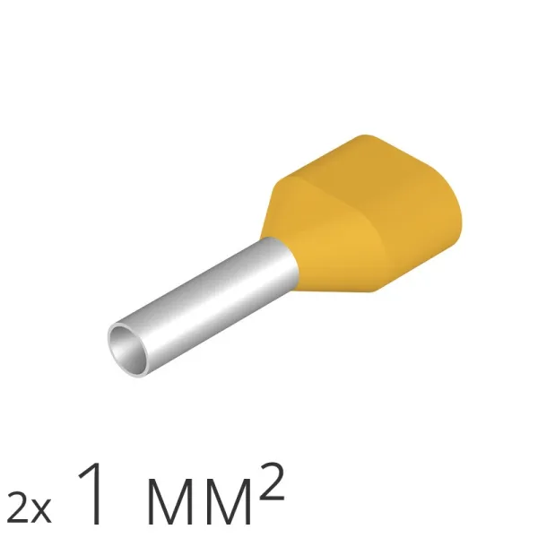 ID H 1.0/8/14x2 500 | Наконечник-гильза 2х1,0 мм² (уп.-500шт.), ID