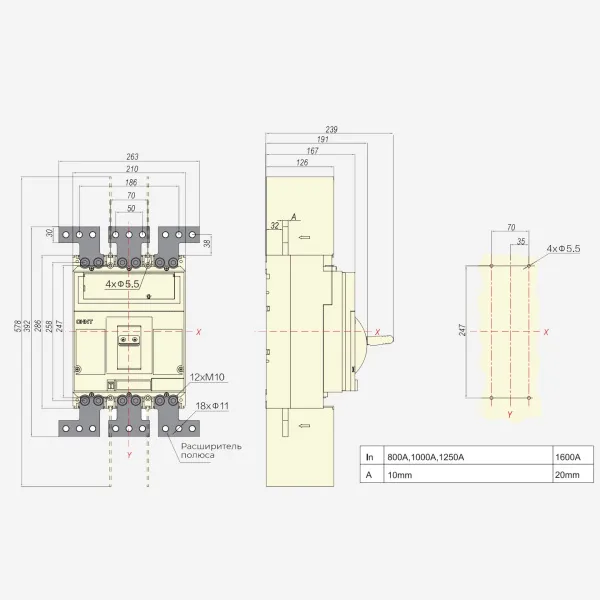 ch323374 | Выключатель-разъединитель NM8NSD-1600 AC 1600 3P, МП 230AC, Chint