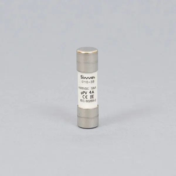 SV1038H-4 | Плавкая вставка 4 А, gPV, 10х38 мм, 1000 B DC, Sinvel 