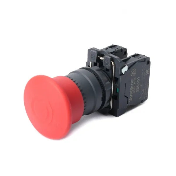 SB5AT845 | Кнопка, грибовидный толкатель 40мм, возврат вытягиванием, пластик, 1НО+1НЗ, Systeme Electric