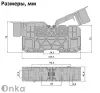 1030091 | Силовой клеммник на DIN-рейку 150 мм², болт M12, синий, Onka