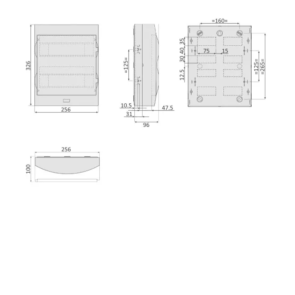 EZ9E212P2SRU | City9 Box корпус навесной с белой дв. 2ряд/24мод, Systeme Electric