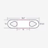 el523415100 | Маркер продеваемый PM-4-15x10 W белый (рул. 1800 шт.), Elegir