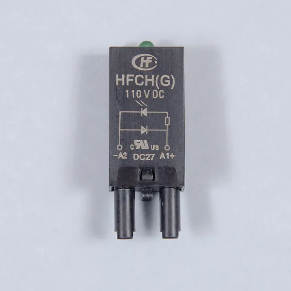 HFCH(G) | Модуль индикации и защиты; зеленый LED + диод (+ A1); 110В DC, для розеток 18FF и 14FF, Hongfa
