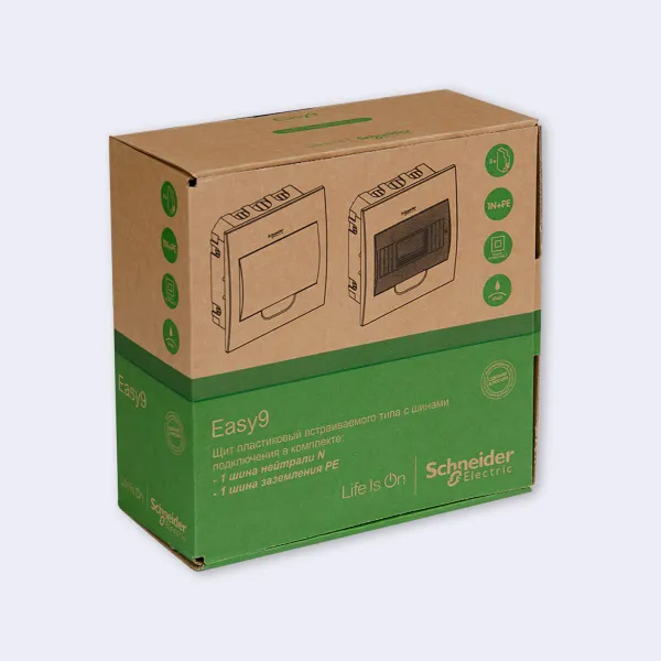 EZ9E108P2FRU | City9 Box корпус встраиваемый с белой дв. 1ряд/8мод, Systeme Electric