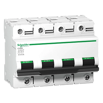 A9N18437 | Автоматический выключатель Acti9 C120H  4п 125А, кривая B, 15кА, Schneider Electric