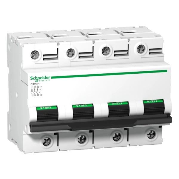 A9N18480 | Автоматический выключатель Acti9 C120H  4п 100А, кривая С, 15кА, Schneider Electric