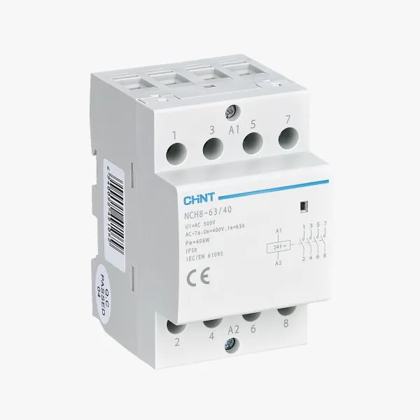 256101 | Контактор модульный NCH8-63/40 63А 4НО AC 220/230В, 50Гц, Chint