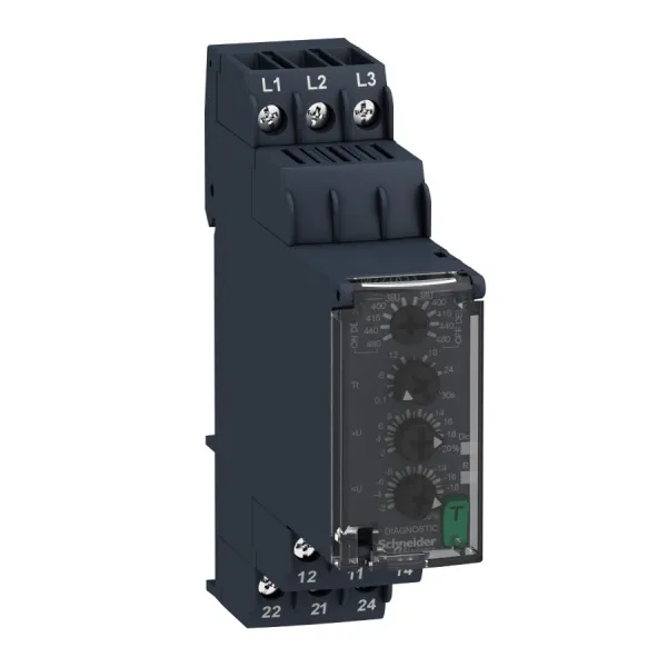 RM22TR33 | Реле контроля напряжения трёхфазное 2CO 8А, Schneider Electric