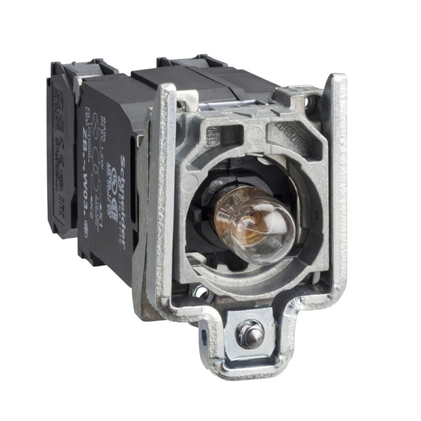 ZB4BW045 | Головка кнопки с подсветкой, через трансформатор 1,2ВА 230/6В, Schneider Electric