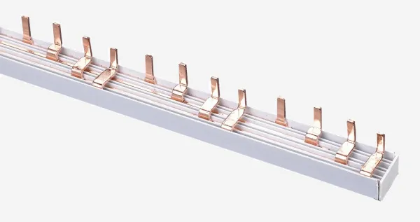 32035DEK | Шина соединительная 4P 63А 1 метр 14х4 контактов ШС-101, Dekraft