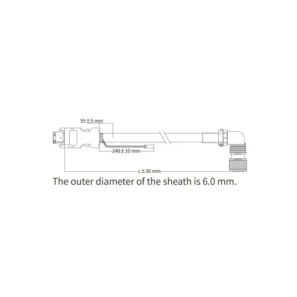 Кабель энкодера многооборотного для сервомотора MS1H2/MS1H3, 10м
